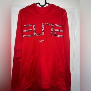Nike mens red elite hoodie
